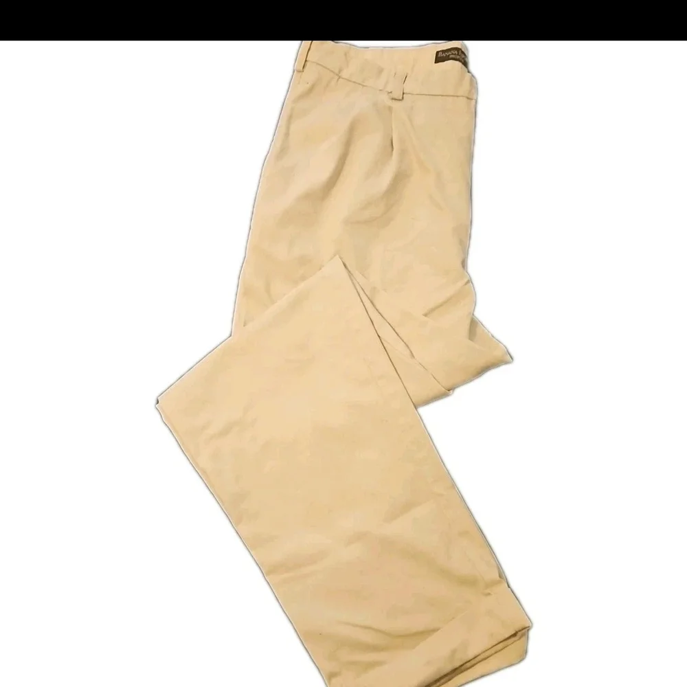 Banana Republic Smithfield MenXL W40X34L Wht Pleat Slacks/Pants Y2k Boho Cottage